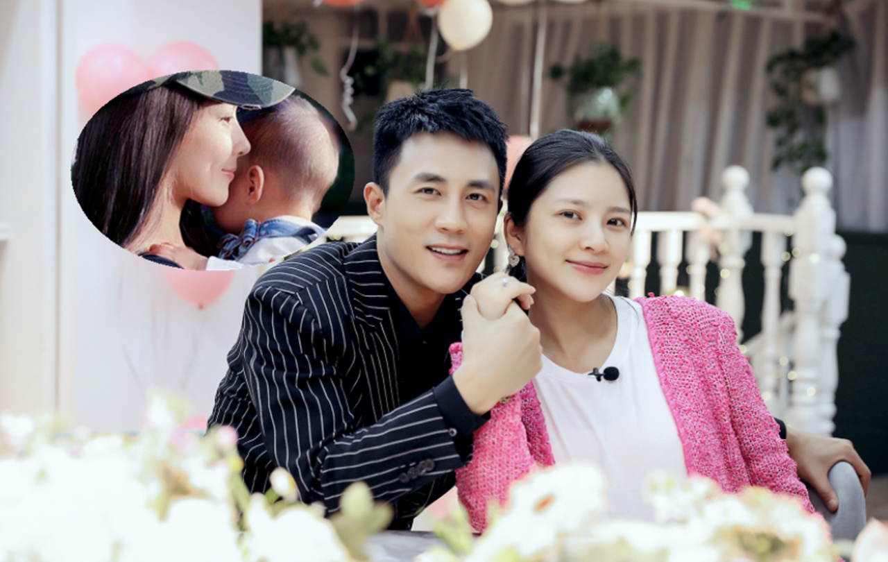 杜淳老婆带女儿出门,辣妈范十足,蛋饺趴妈妈肩头小圆脑袋超可爱