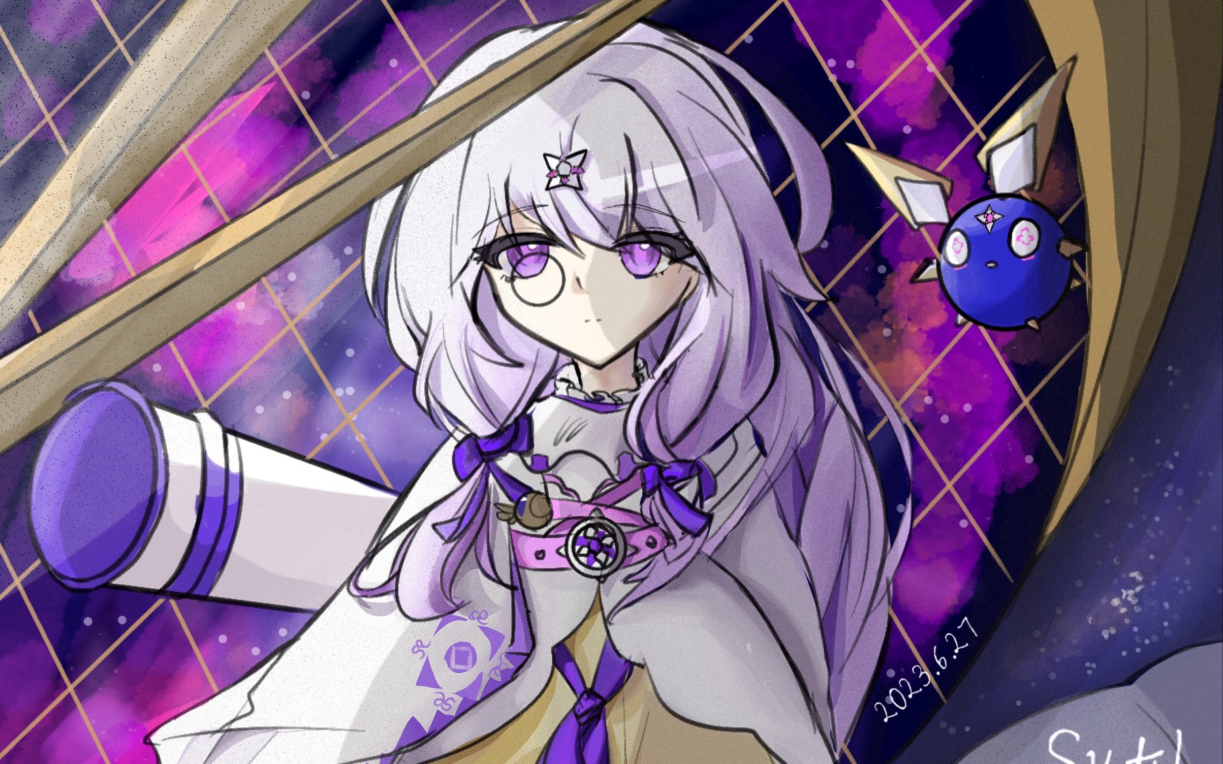 【arcaea】绘画过程 拉格兰(答辩预警