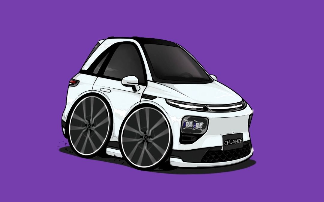 q版汽车-小鹏g9 mini版|原创手绘汽车行驶动画