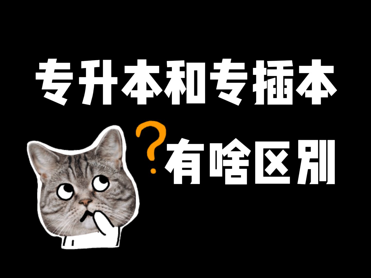 给我1分钟,让你彻底搞懂!【专升本、专插本区别】哔哩哔哩bilibili