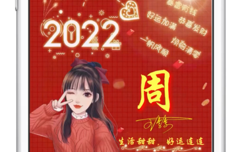 2022好運連連姓氏頭像