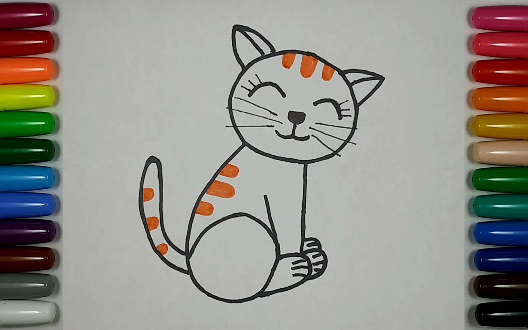 小猫画法 儿童画图片