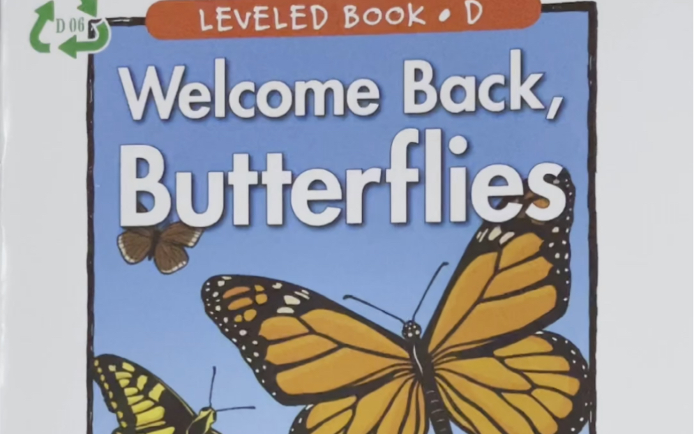 [图]少儿英语RAZ分级阅读D 06 Welcome back, butterflies 欢迎回来，蝴蝶