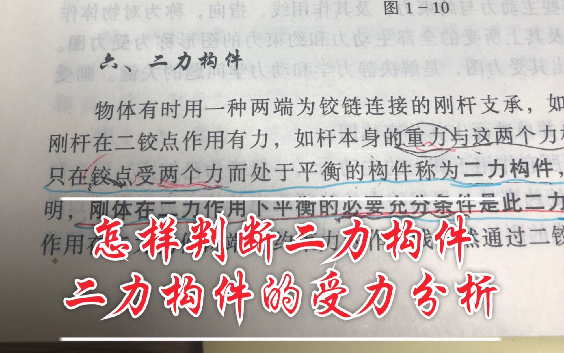 [理论力学知识点]怎样判断二力构件;二力构件的受力分析.哔哩哔哩bilibili