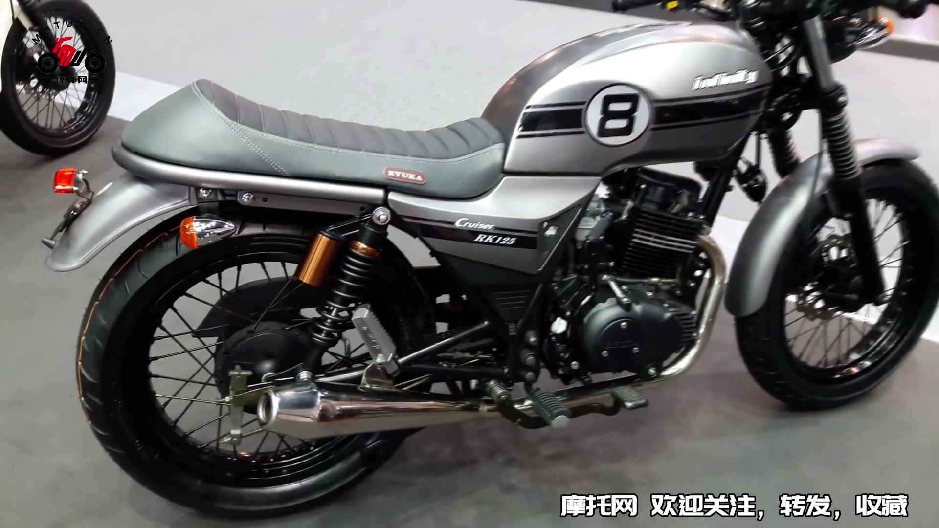 宗申week8 ryuka infinity cruiser rk摩托车,灰色外观细节实拍 125cc