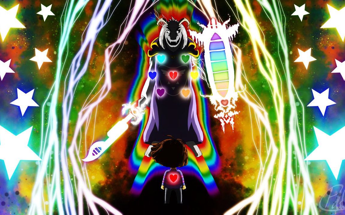 《undertale传说之下》和平线★最终章:炫金五彩中二羊