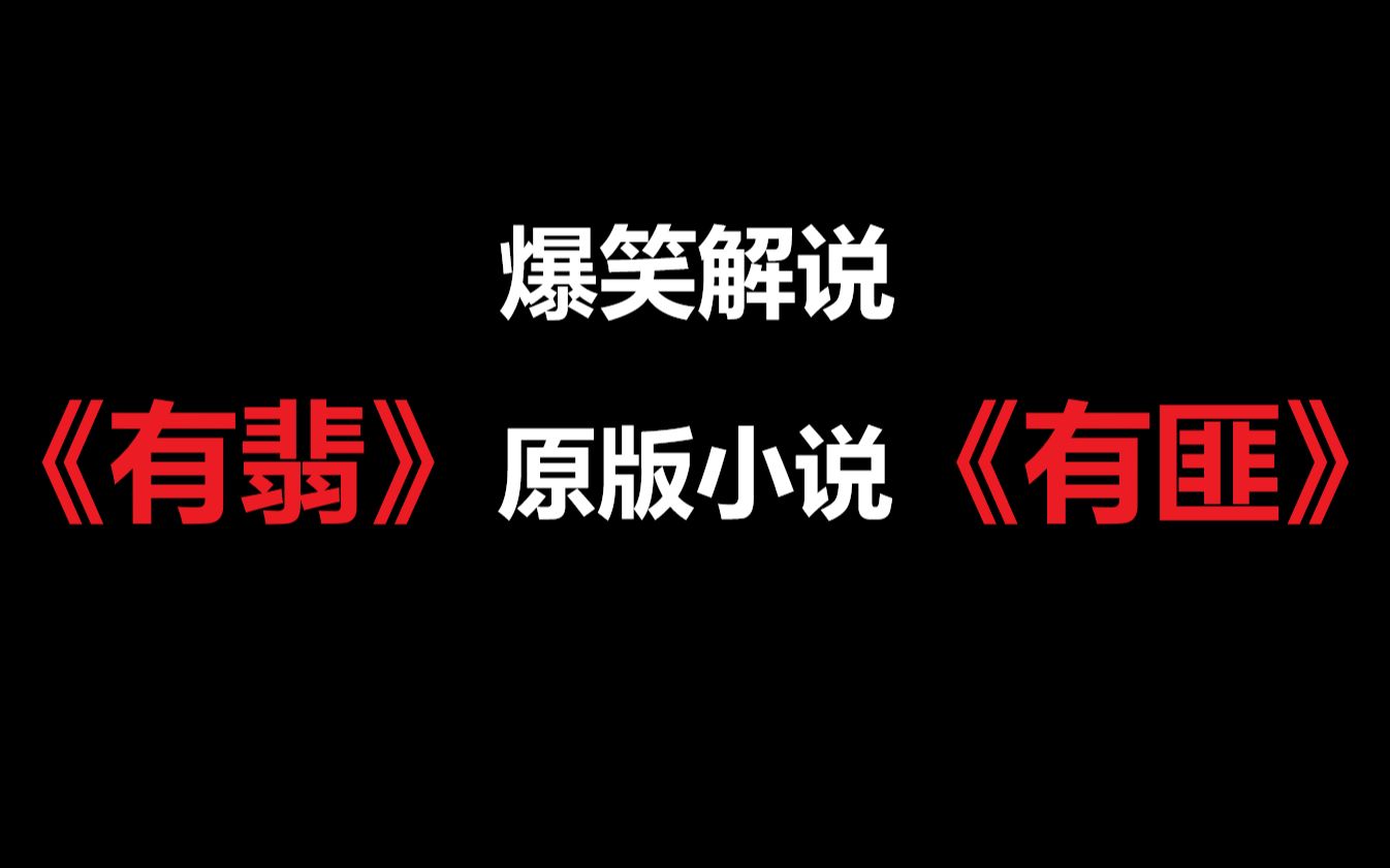 爆笑解说《有翡》原版小说《有匪》!!!哔哩哔哩bilibili