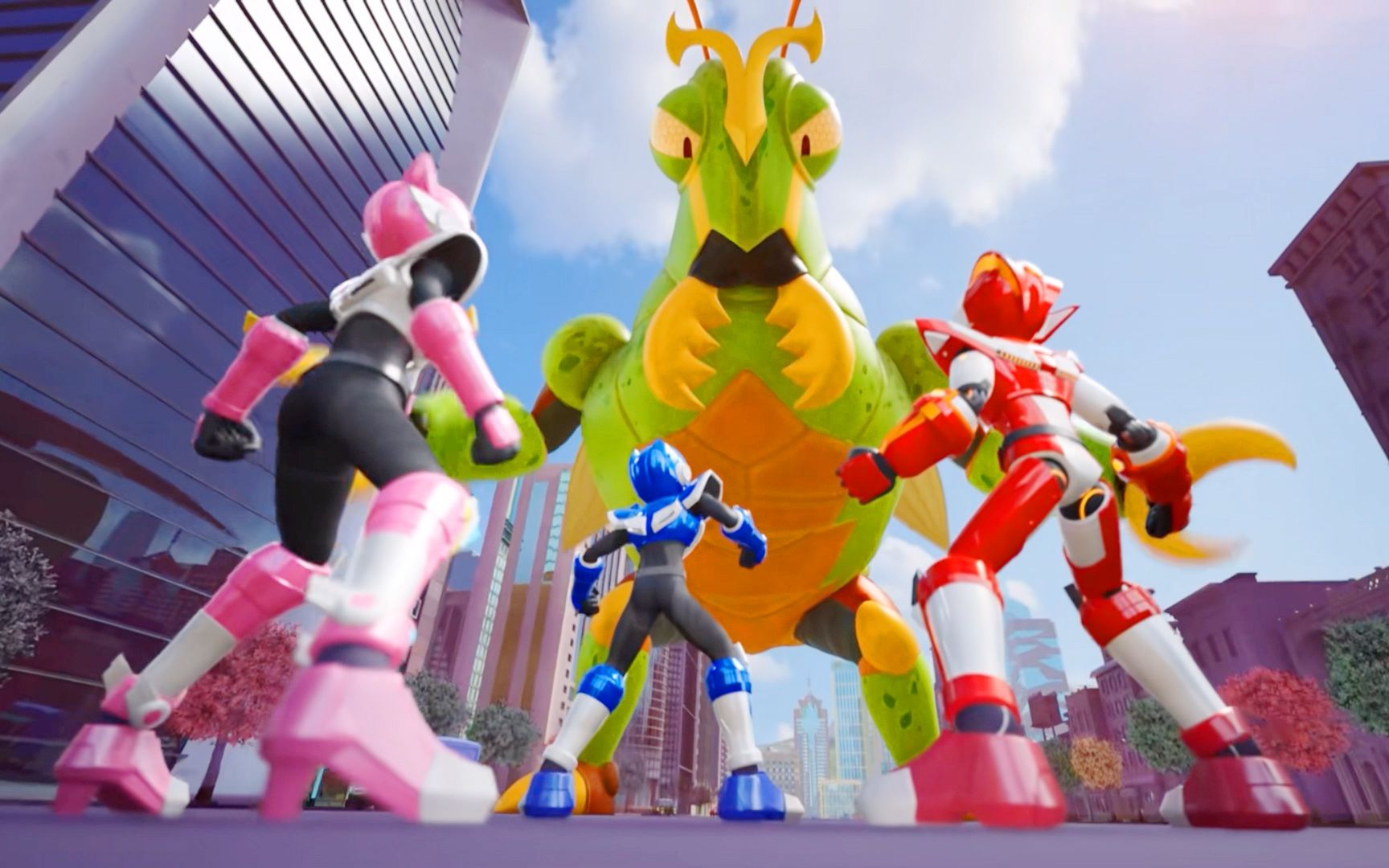 迷你特工队之超威能量:超威战队pk蝗虫怪,你最看好谁?