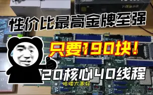 下载视频: 只要190块！20核心40线程！性价比最高金牌至强cpu 6133