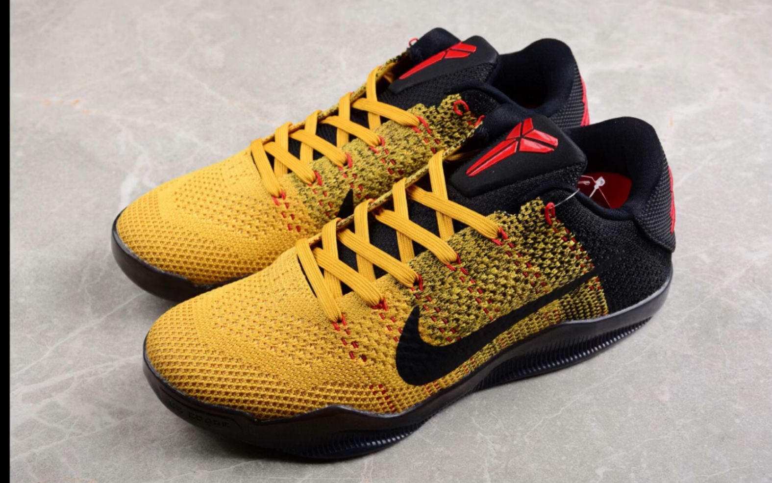 耐克nike kobe 11 low bruce lee 科比李小龙黑黄篮球鞋822675-706