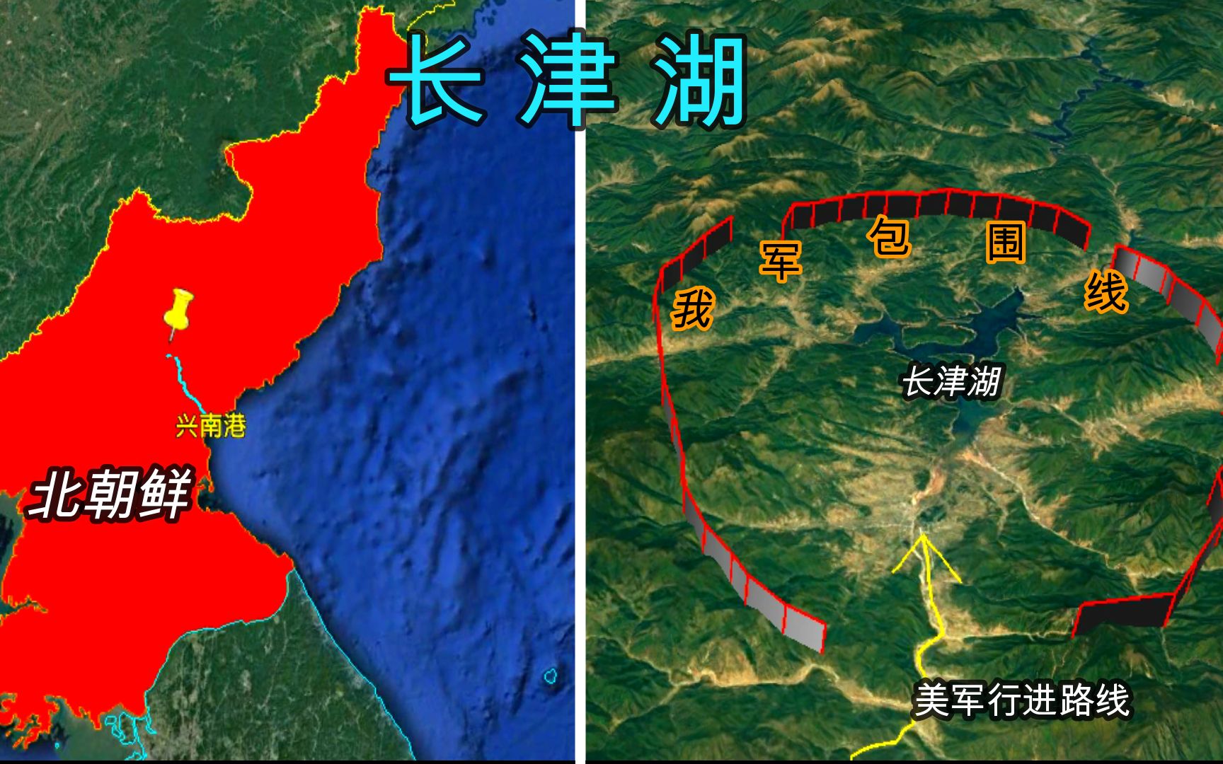 朝鲜长津湖的位置图片