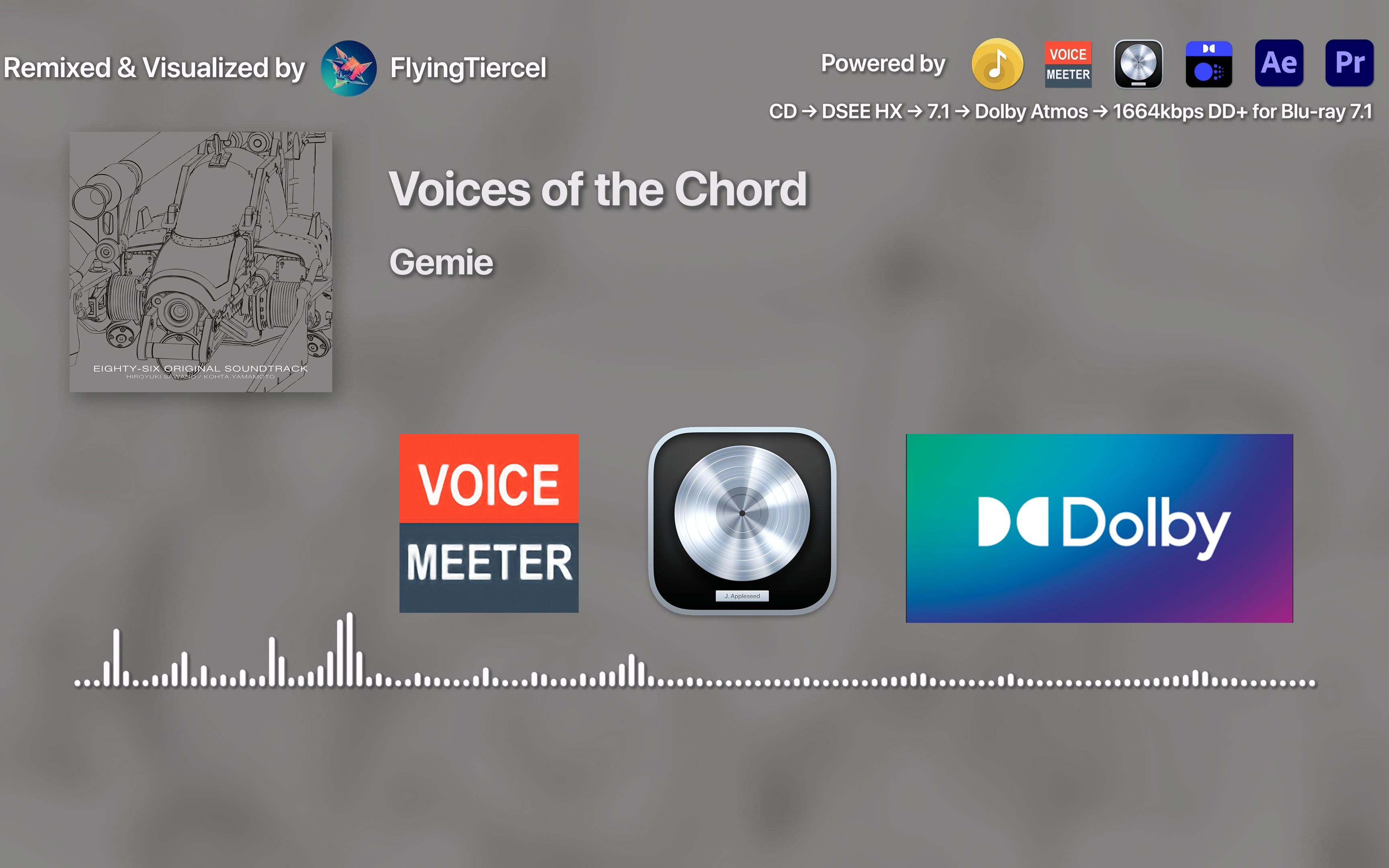 [图][4K 杜比7.1] Voices of the Chord-泽野弘之/Gemie Voicemeeter+Logic Pro重混音 音频可视化