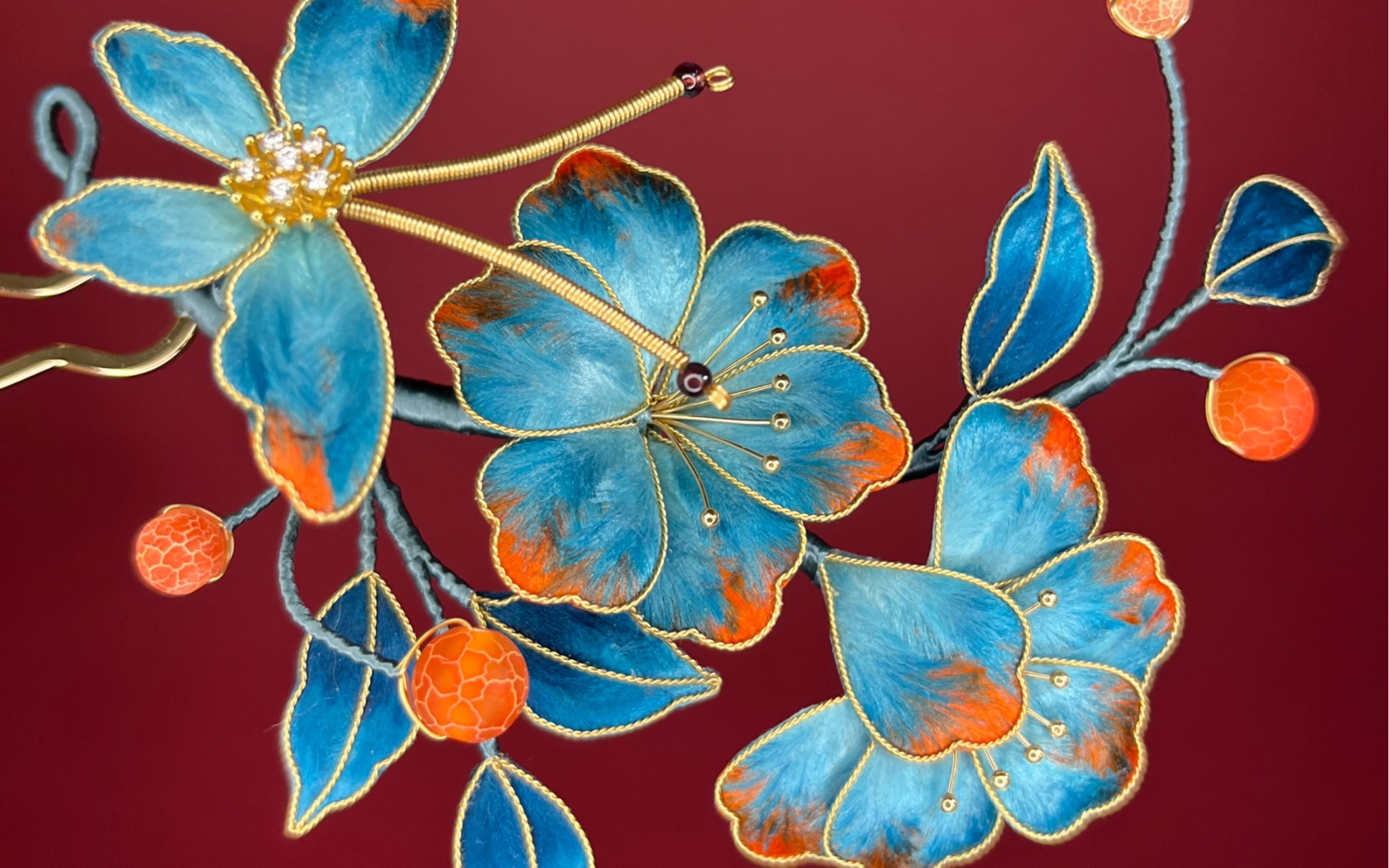 敦煌配色版掐丝绒花