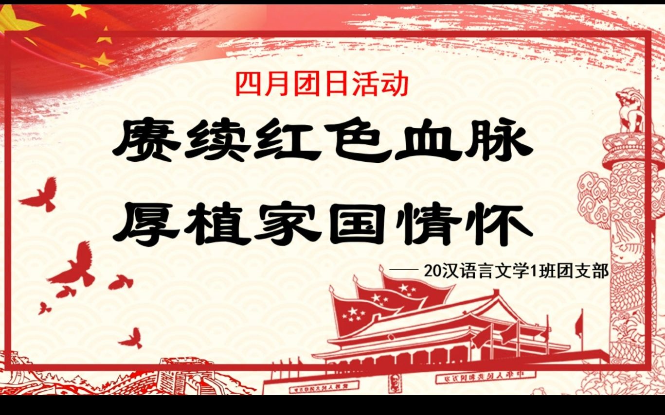 "赓续红色血脉 厚植家国情怀"主题团日活动