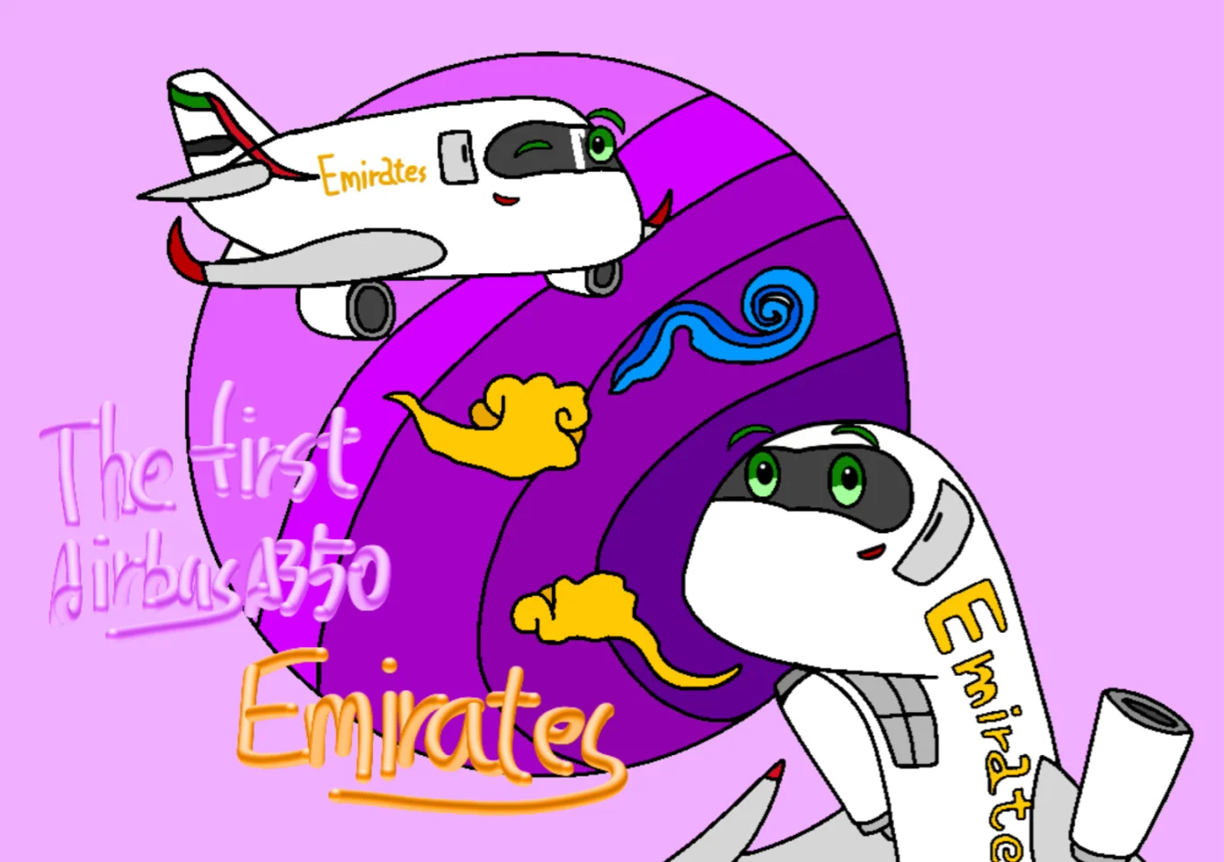 [航空绘画/oc]是土豪航的首架a350!