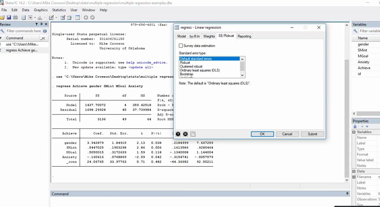 使用STATA稳健性标准误差做多元回归 | Multiple regression in STATA using robust standard errors哔哩哔哩bilibili