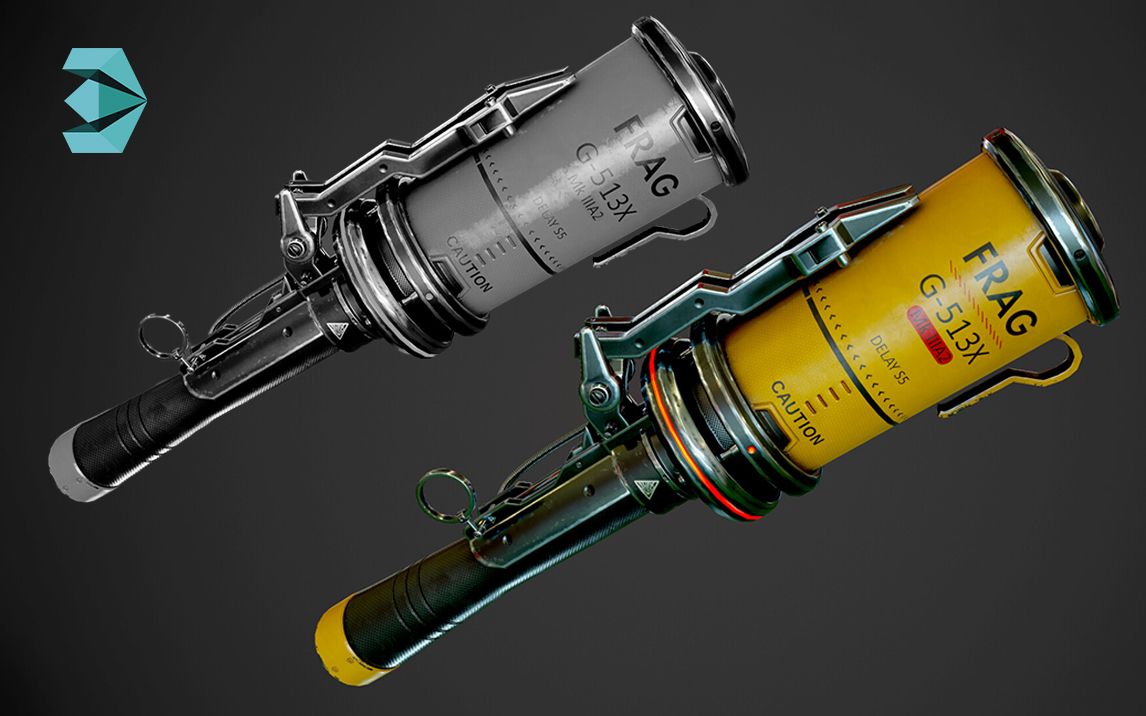 【3dmax建模】简易武器建模,全程干货,零基础轻松上手的科幻手雷教程