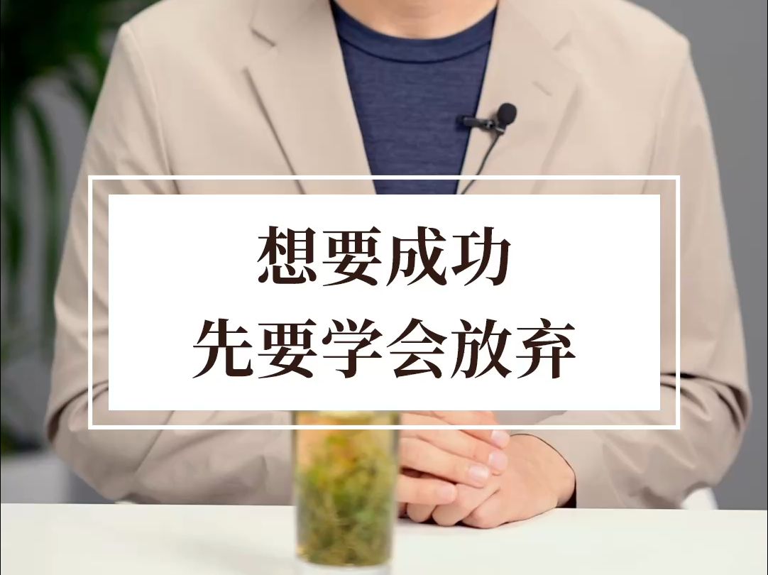 想成功先要学会放弃,你同意吗?哔哩哔哩bilibili