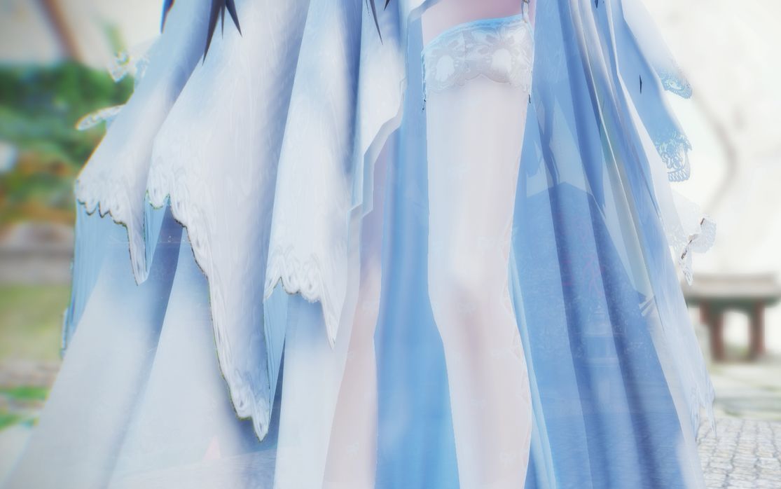 洛天依mmd纯白花嫁白丝长腿