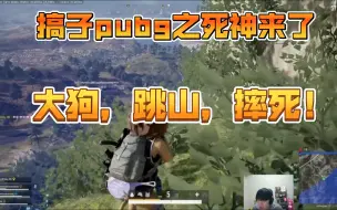 Download Video: 【搞子pubg之死神来了】大狗跳山，把自己摔死了！这就是韦神队友！