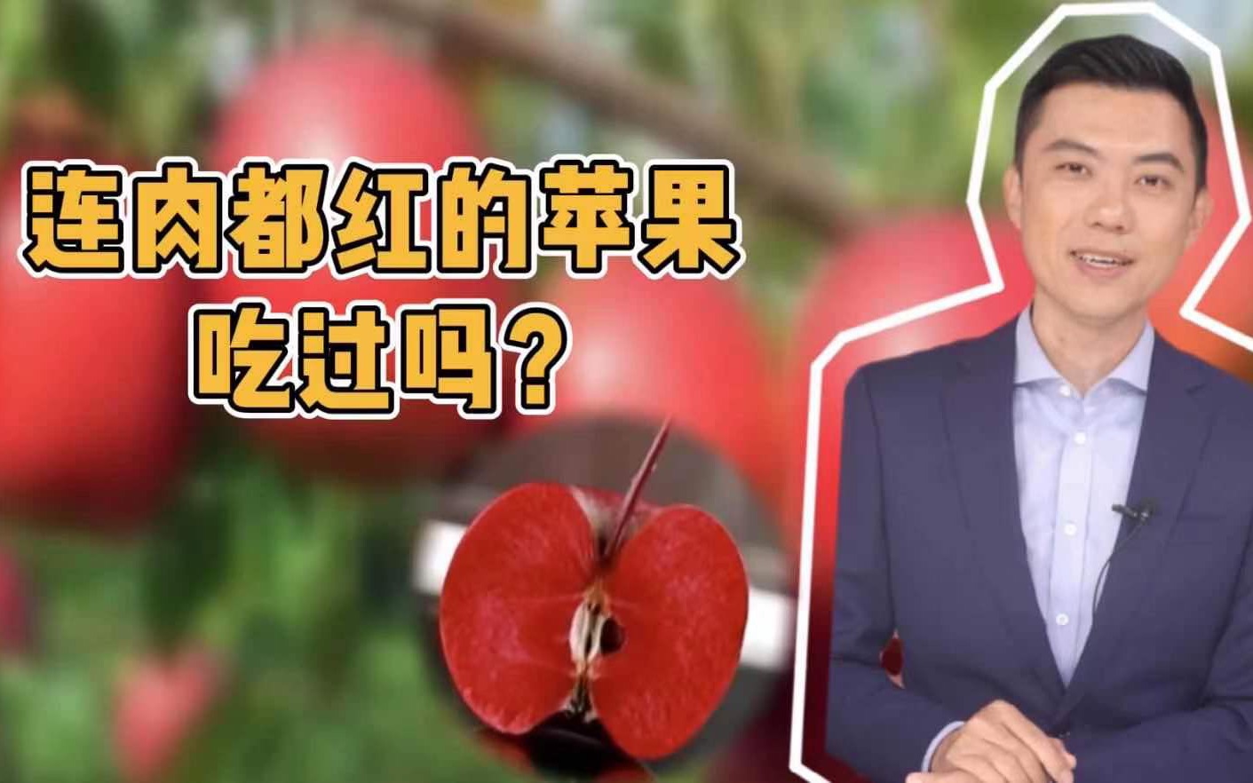 [图]从皮到核都是红的“中国芯”苹果，馋了吗？