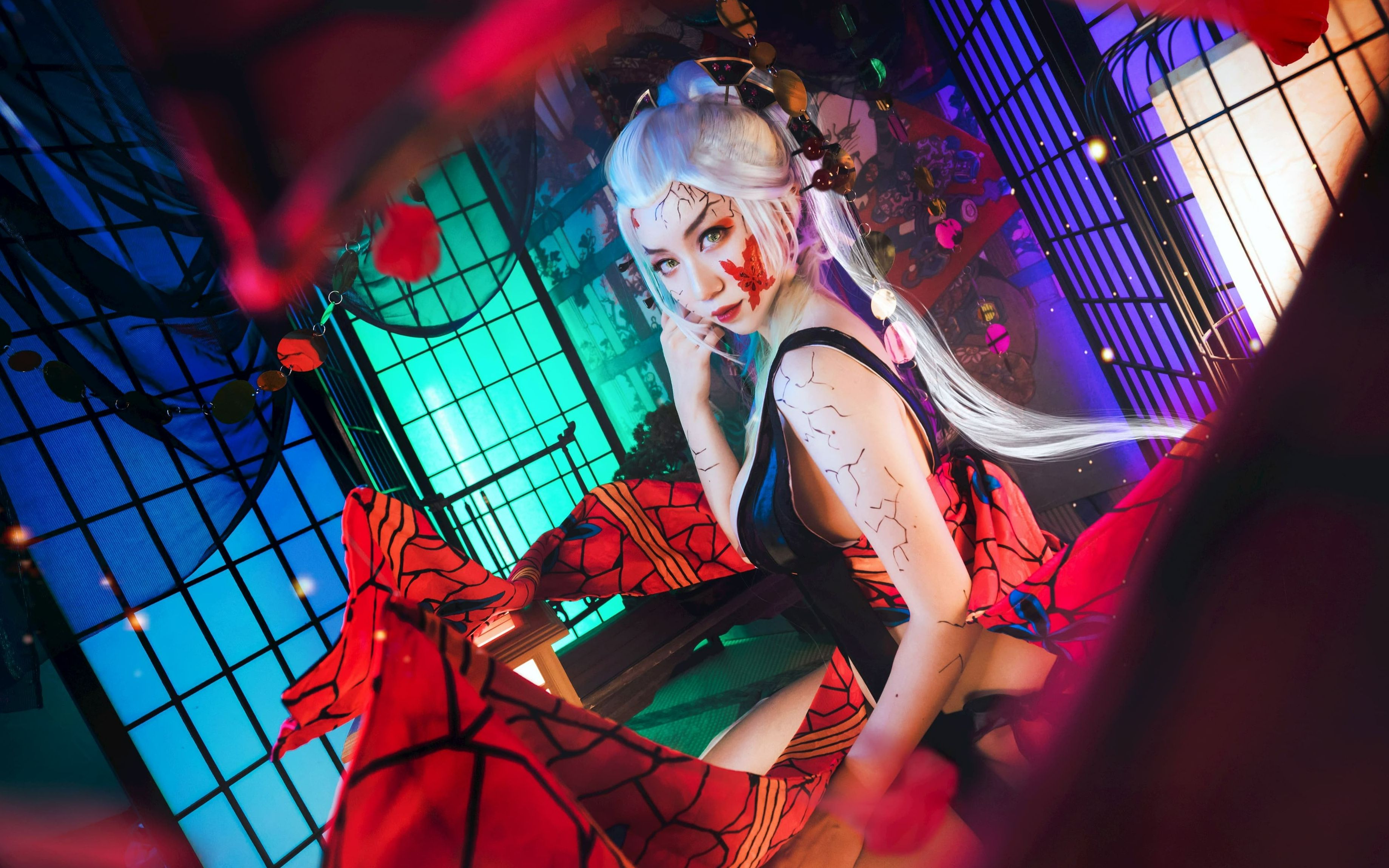 人物志堕姬-鬼灭之刃最强颜值-与其兄妓夫太郎杀柱22人,真狠