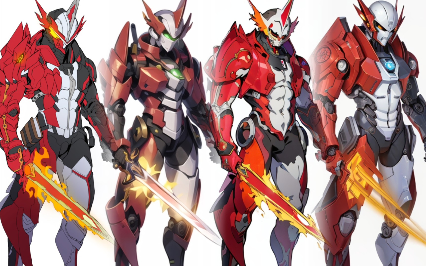 ai机甲画风:假面骑士圣刃 saber part.