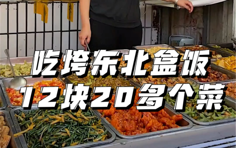 [图]东北街头实惠盒饭12块20多个菜随便吃，打工人的最爱！