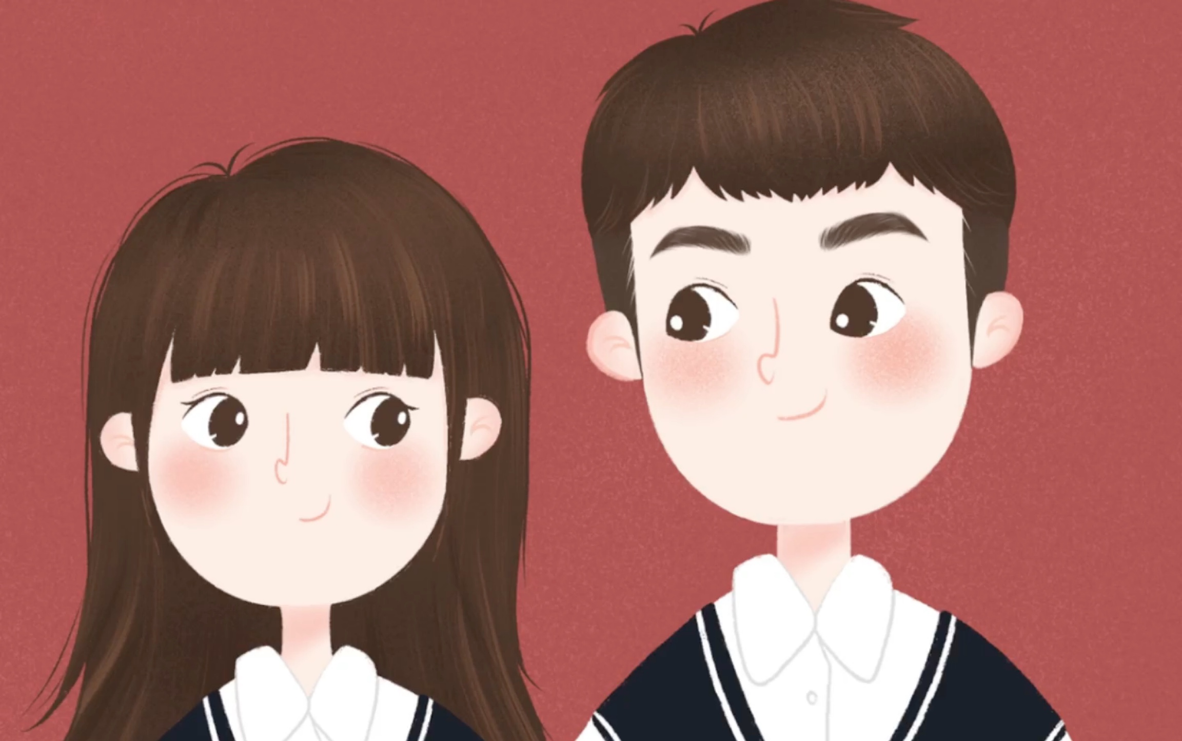 【板绘】procreate手绘插画|结婚证照【procreate】greed