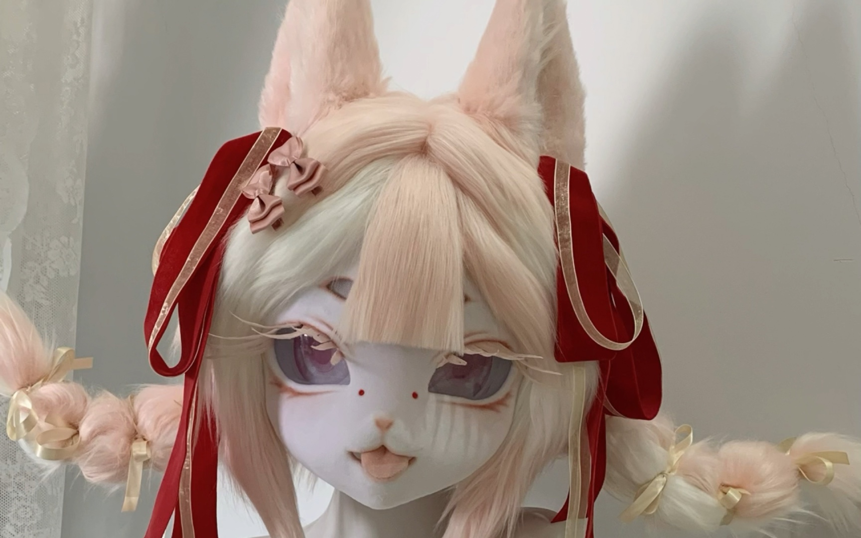 kig兽头 福瑞控 cos俏皮的小狐狸 兽社 全头手工缝制