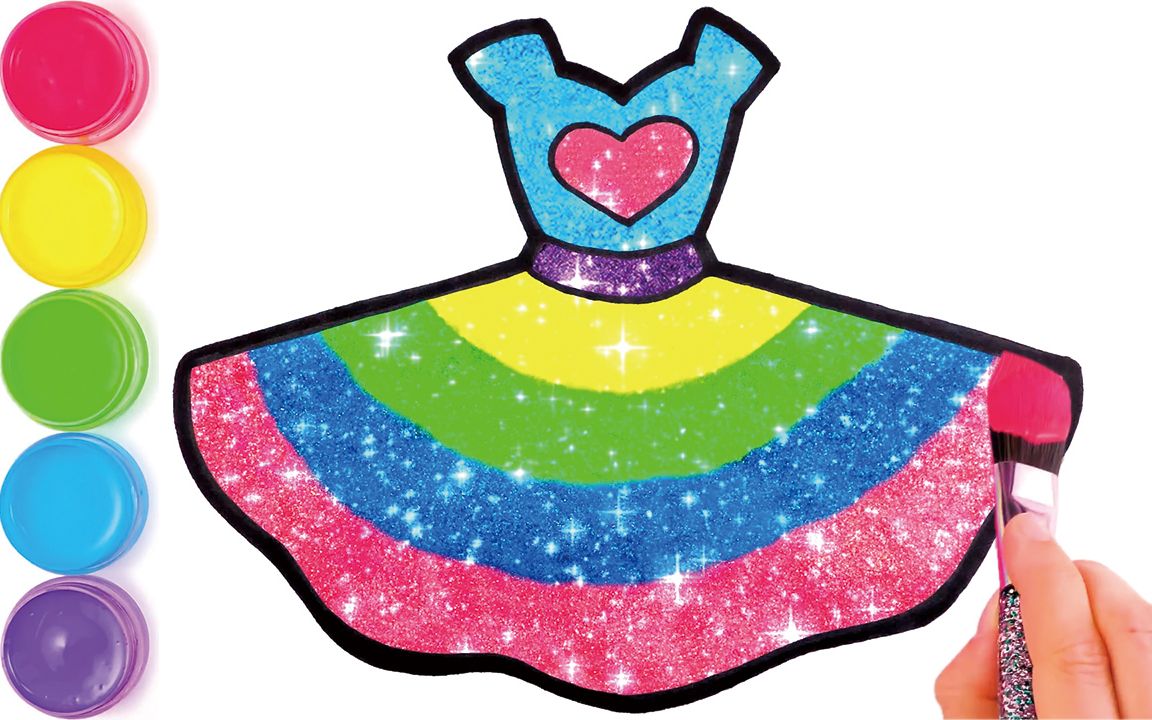 小星星简笔画闪闪发亮的公主裙也太好看了吧