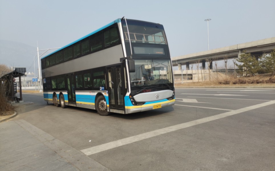 【双层直通山脚下】pov38:北京公交h64路 怀柔区新医院北——河防口