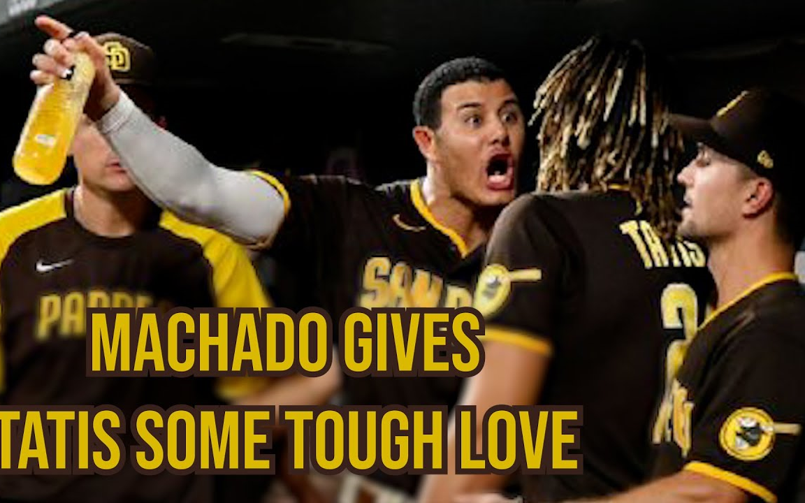 Machado 在dugout里向 Tatis 怒吼,breakdown哔哩哔哩bilibili