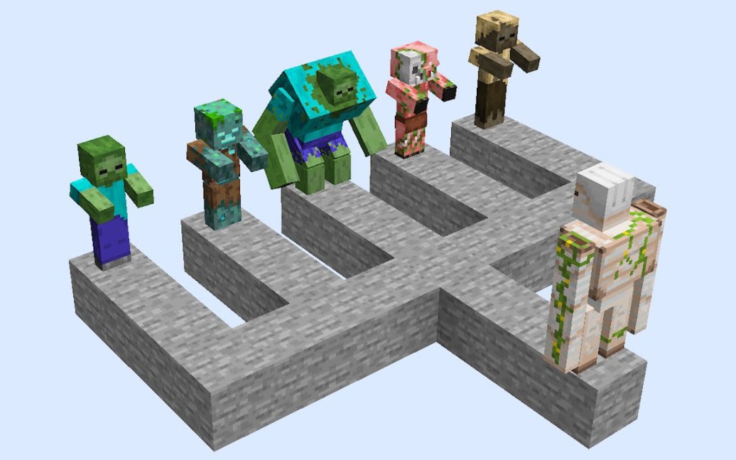 【Minecraft】铁傀儡最喜欢哪只僵尸？_哔哩哔哩_bilibili