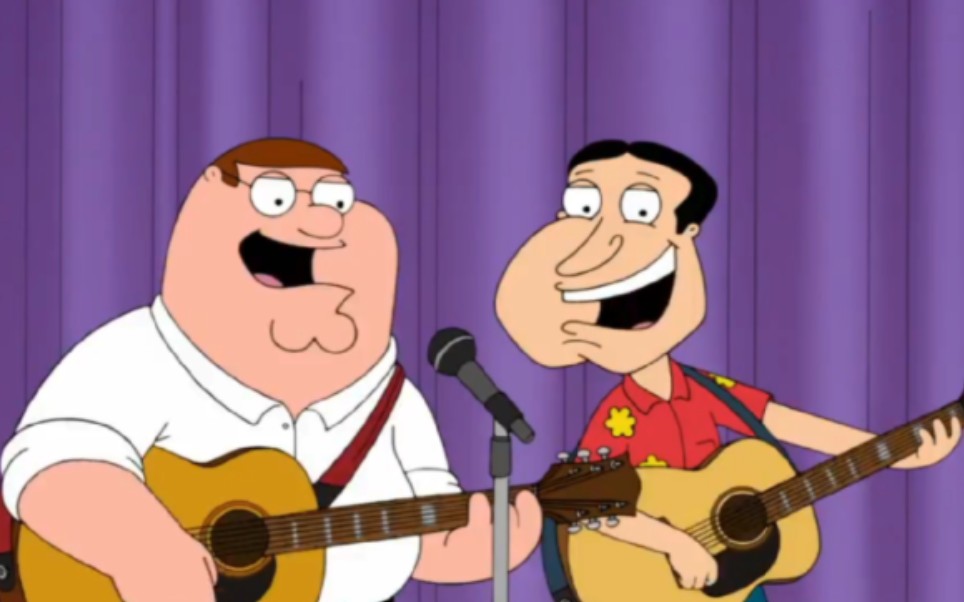  "Peter and Quagmire Singing: A Musical Journey Through Time"