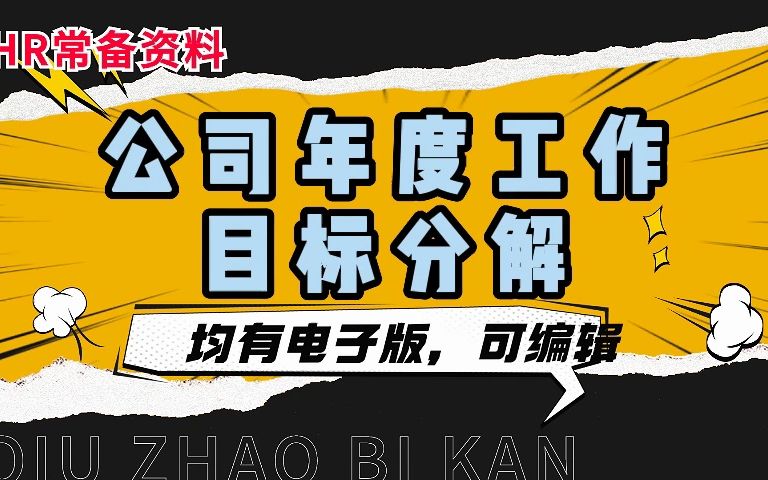 年度目标制定与分解.ppt(方法、流程、案例分析、工具表单)哔哩哔哩bilibili