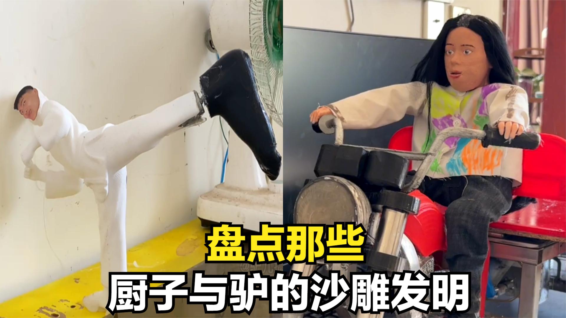 盘点厨子与驴的沙雕发明,脑洞大开的发明,夫妻俩都是天才!