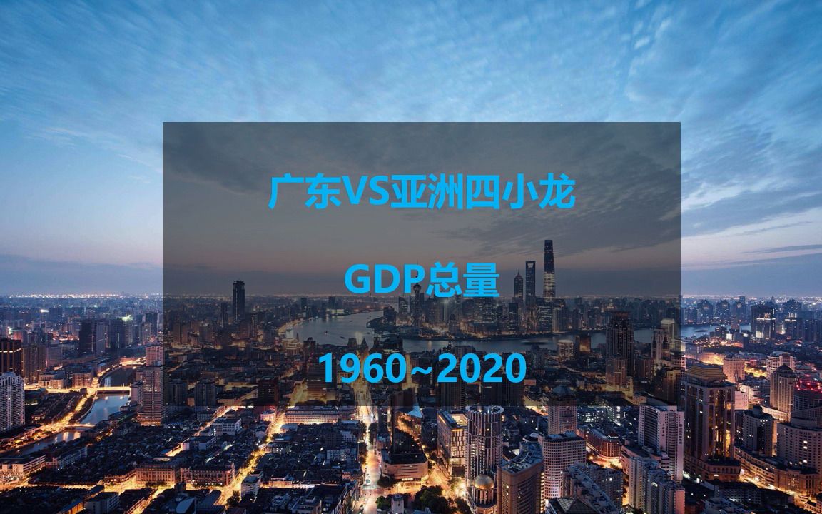 过去60年时间里广东一省如何追赶亚洲四小龙