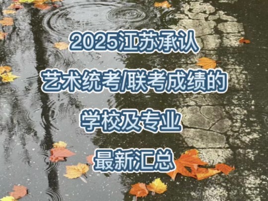 2025江苏承认艺术统考/联考成绩的学校及专业最新汇总哔哩哔哩bilibili