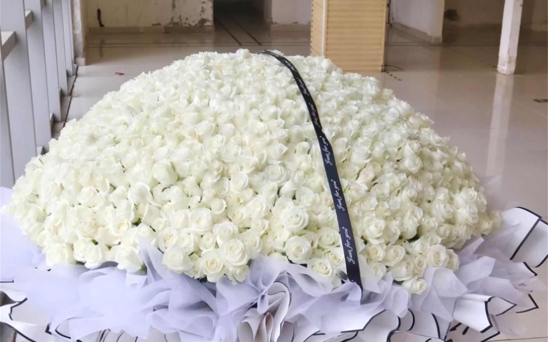 999朵白玫瑰制作教程