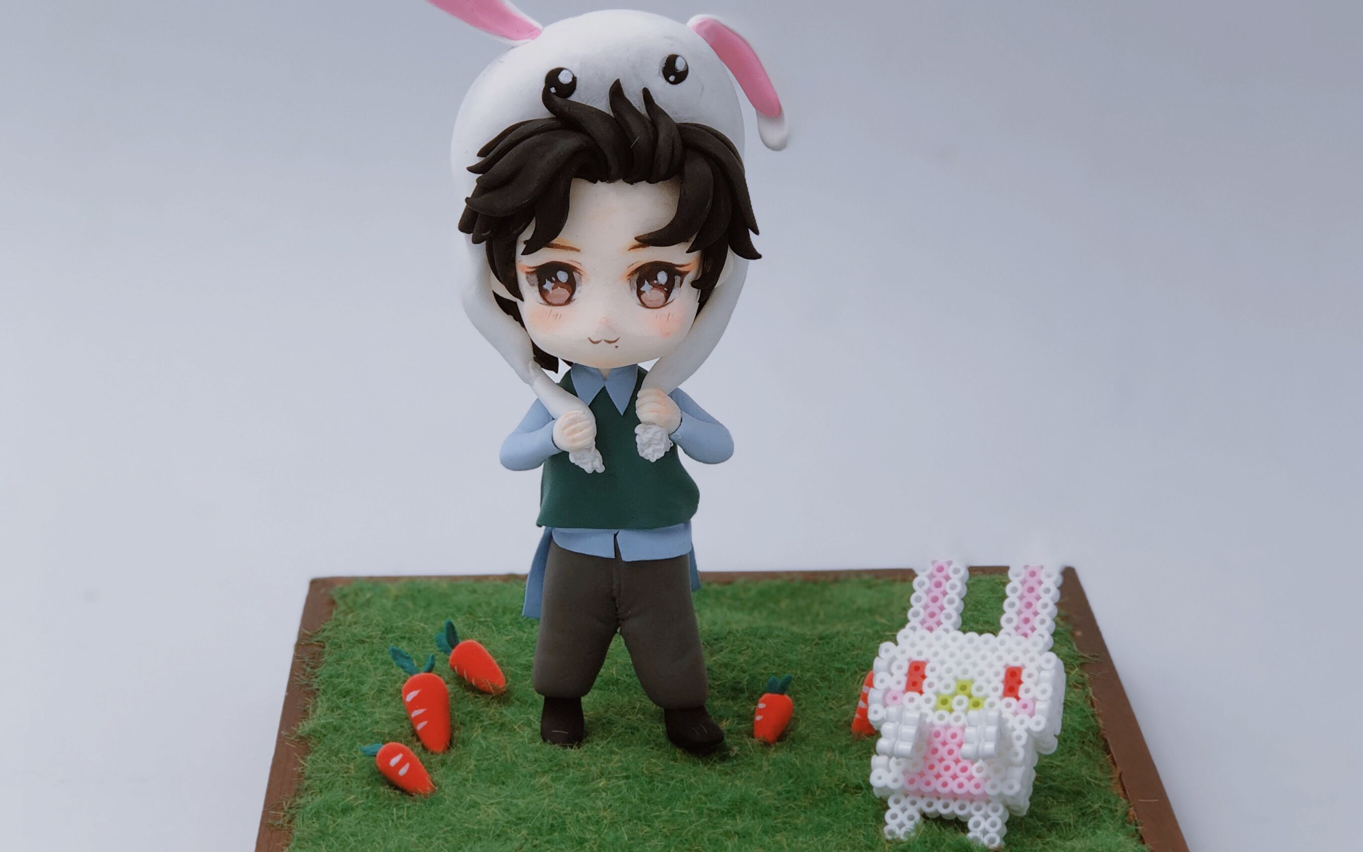 帕希菲卡小兔子肖战q版超轻粘土手办