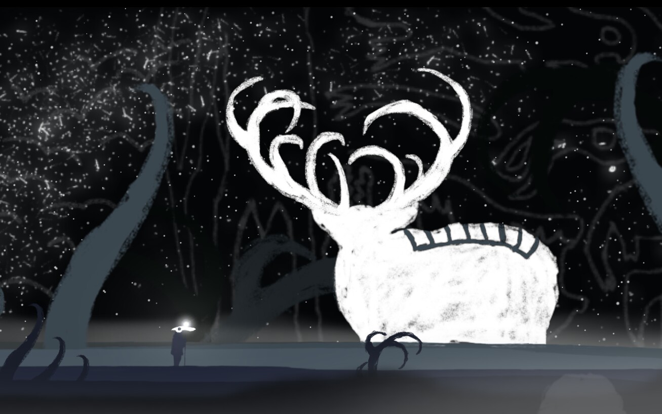 砯〕解谜 唯美游戏《麋鹿人》实况第三期~藕们的祖先是后羿?