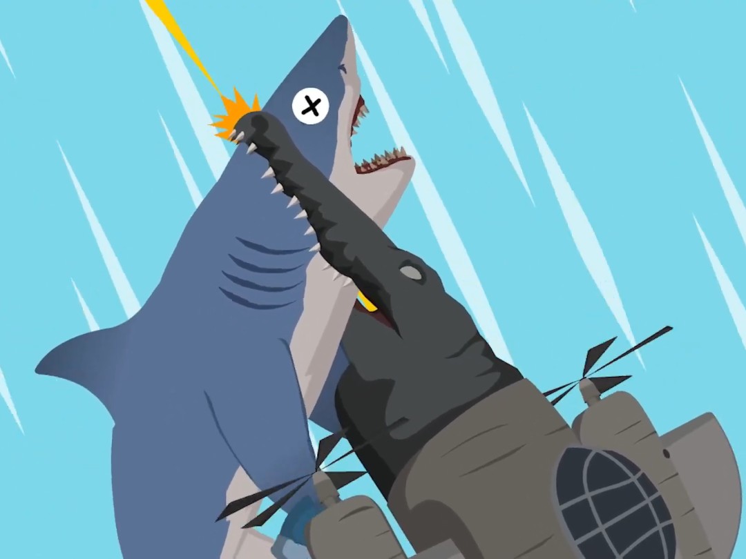 飞机鳄鱼大战走路鲨!