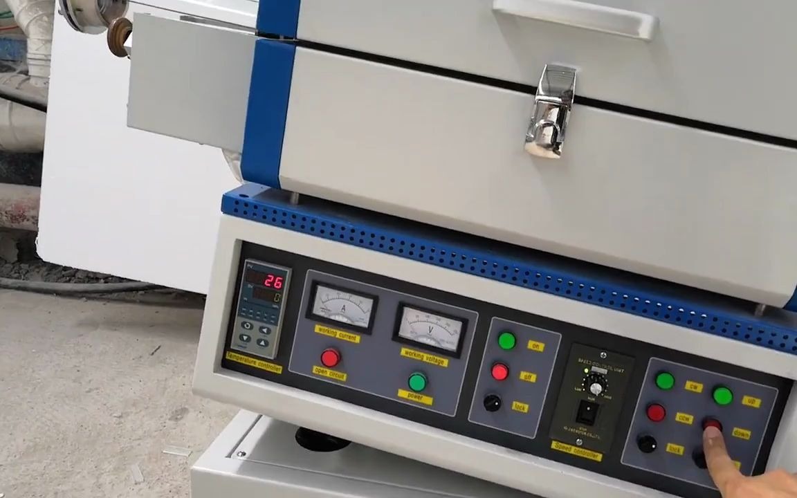 大口径旋转升降回火炉粉末热处理旋转管式炉石英管式炉高温升降炉