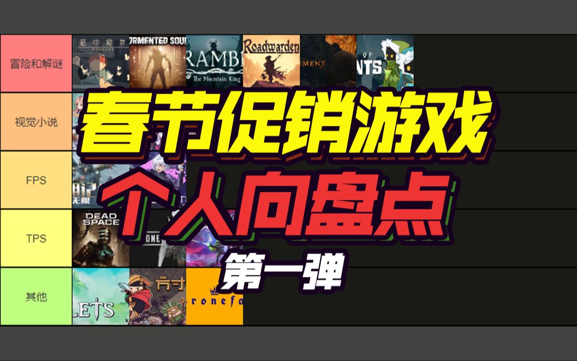 【Steam春节促销】农历新年特卖回归!大量热门游戏史低促销!强烈建议关注!个人向史低游戏盘点第一弹单机游戏热门视频