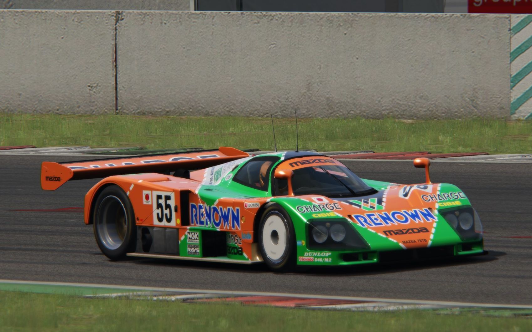 神力科莎 新手驾驶马自达787b游玩 赛道视角