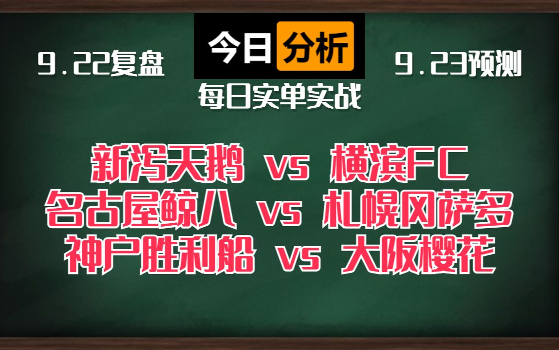 今天两场爆冷抬走,砥砺前行,明天早场小日子必须要拿捏!!!新泻天鹅vs横滨FC 名古屋鲸八vs札幌冈萨多 神户胜利船vs大阪樱花哔哩哔哩bilibili