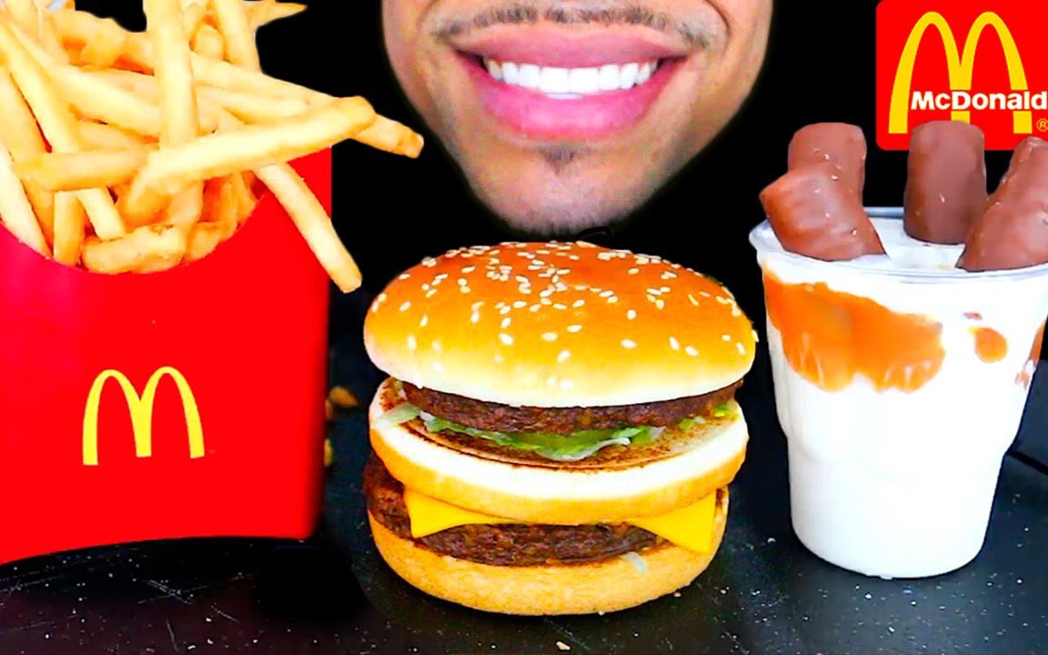 76 jerry 76 麦当劳巨无霸,薯条,巧克力圣代|eating sounds (新)