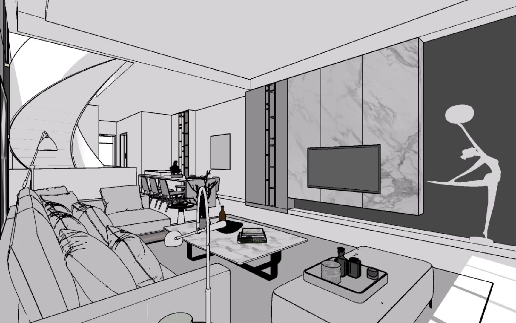 mr-crow-万科君望府(翡翠公园)别墅su白模视频展示_哔哩哔哩_bili