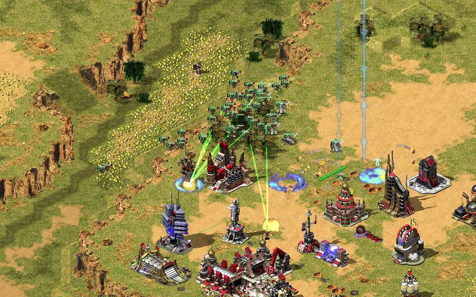 红警:科技时代3.8版主播雷暴坦克 天行者出击获胜